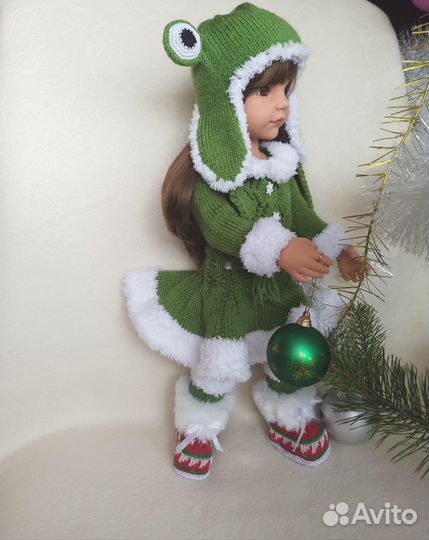 Новогодний костюм для куклы Готц (Gotz)