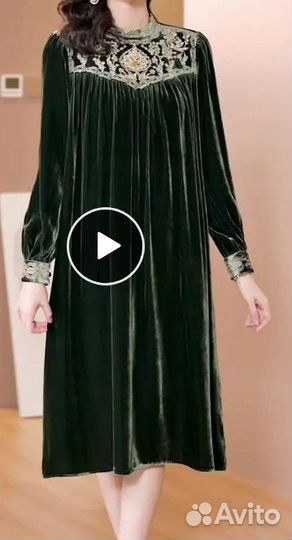 Платье женское бархатное