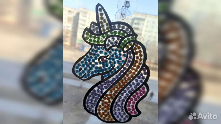 Алмазная, стикерная мозайка