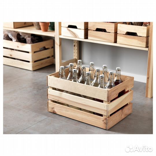 Ящик деревянный IKEA для хранения новый