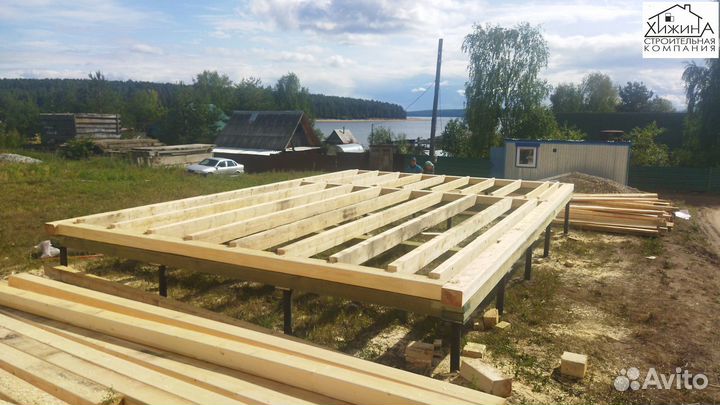Срубы дома из бруса 6х6 с террасой строительство