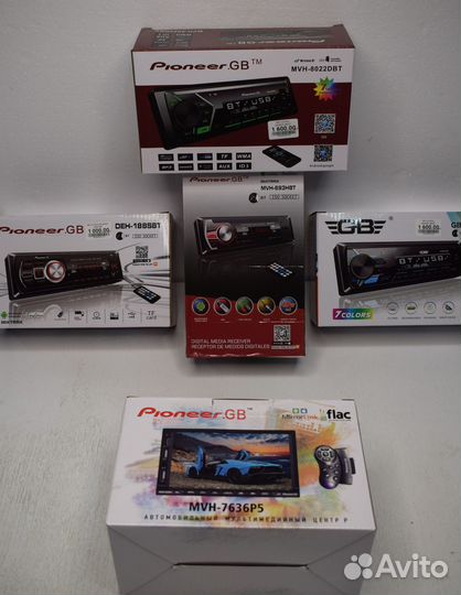 Магнитола Pioneer.gb 1din с bluetooth