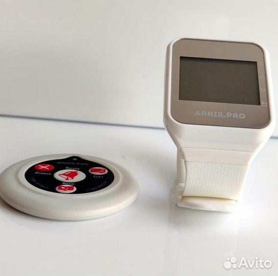 Кнопка вызова официанта Слим в ассортименте, часы