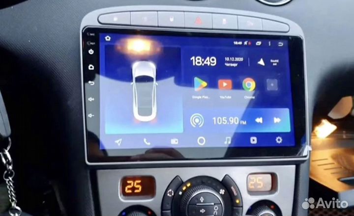 Магнитола 4/64 SIM Peugeot 308 408