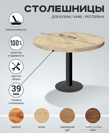 Столешница для стола круглая