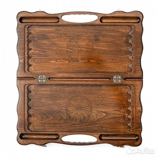 Нарды резные Цветок в тени 60 х 60 см бук Армения 62493