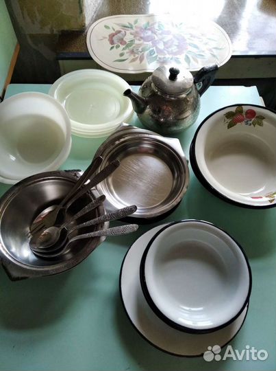 Посуда нержавейка, эмаль, капролон. СССР