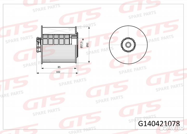 Картридж топливного фильтра A 906 092 03 05