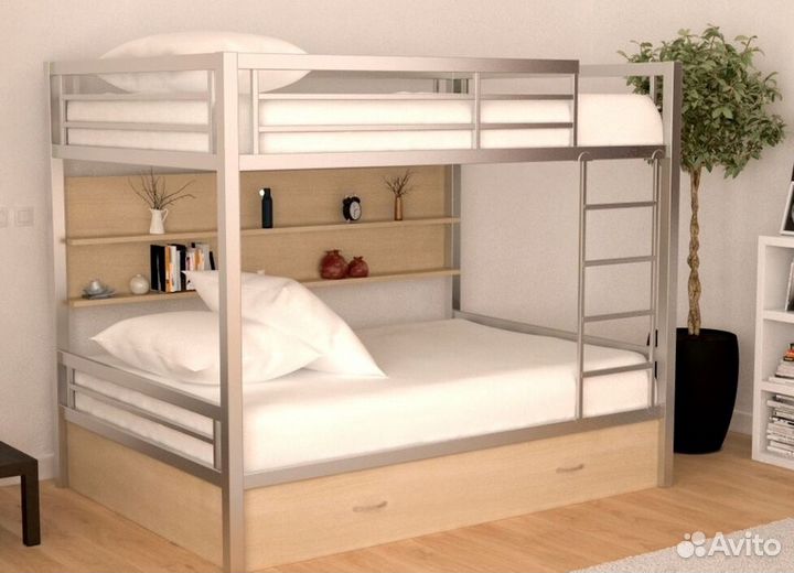 Двухъярусная кровать металлические