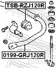 Стабилизатор задний 0199-GRJ120R Febest