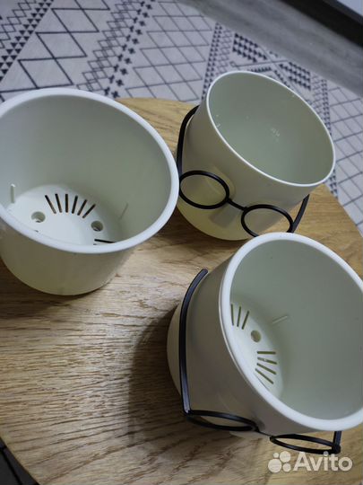 Кашпо для цветов с дренажным отверстием