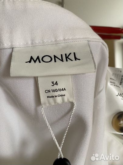 Юбка белая в теннисном стиле monki, размер 34