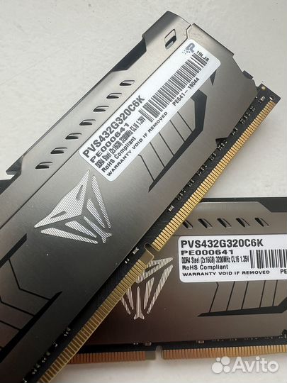 Оперативная память ddr4 32gb 3200 мгц Patriot