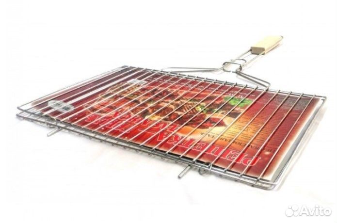 Решетка гриль для мяса средняя нерж. 340*286