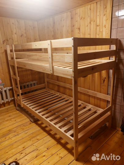 Кровать двухьярусная икеа mydal