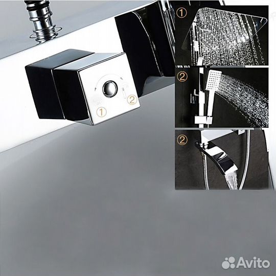 Душевая стойка со смесителем Gappo G2407, хром