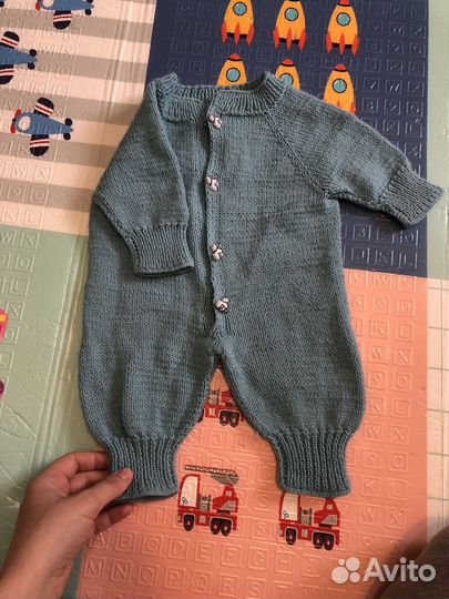Вязаный комбинезон 0+