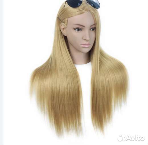 Голова учебная с волосами манекен для причесок