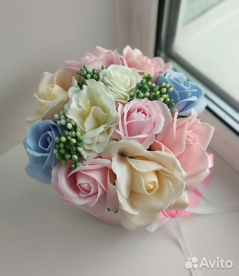 Букет из мыльных роз, подарок, цветы