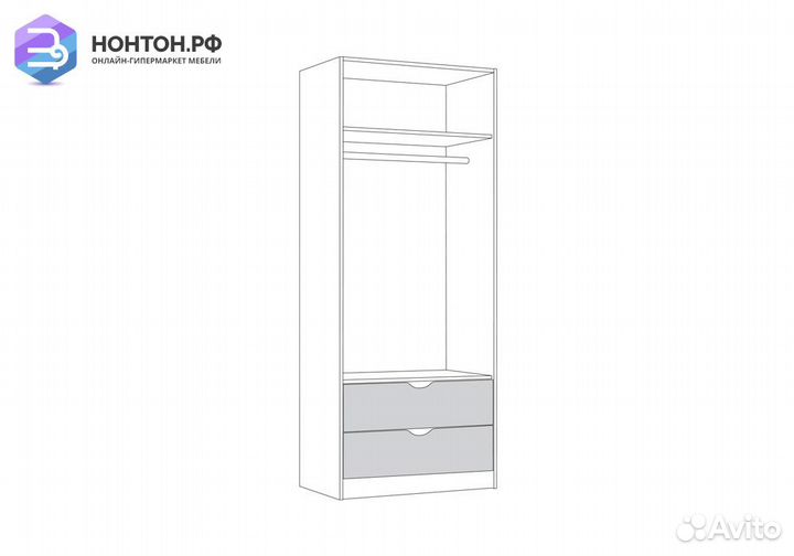 Шкаф для одежды Уна 13.327 белый