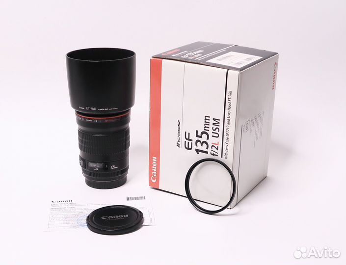 Объектив Canon EF 135mm f2 L USM + фильтр
