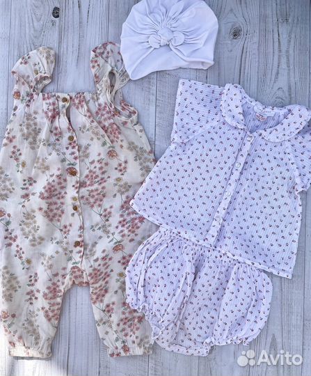 Летний комплект для девочки zara 74
