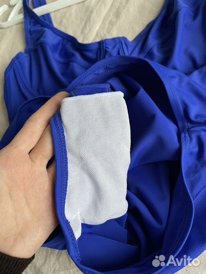 Купальник сплошной синий 75b