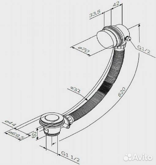 Акриловая ванна Stworki Карлстад 170x70