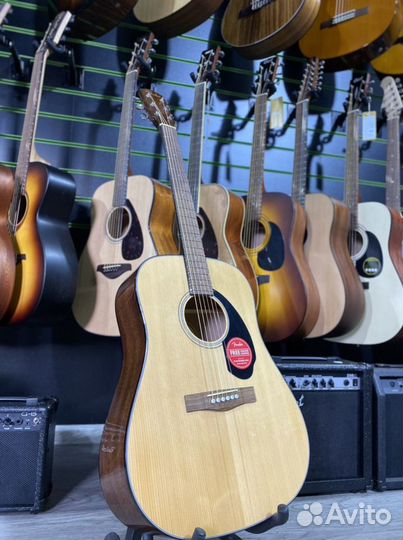 Fender cd-60s акустическая гитара массив