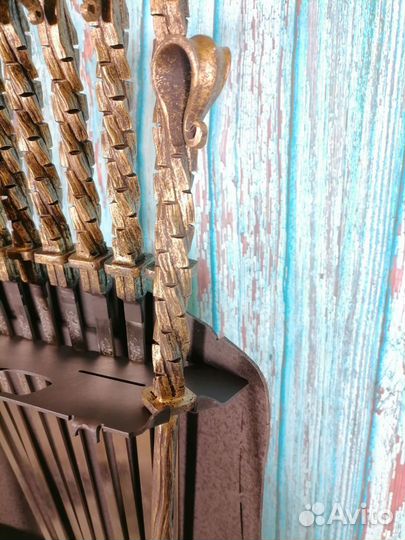 Каминный набор Щит-подставка Волк на 6 шампуров Мо