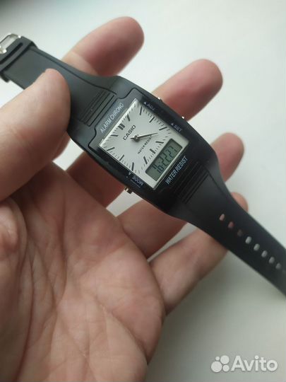 Часы Casio K1208A,бело-черный новые, винтаж #227