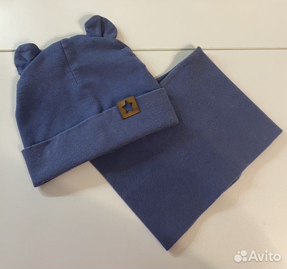 Шапка детская демисезонная + снуд