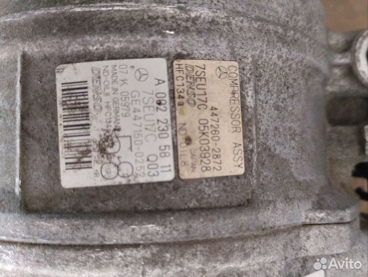 Компрессор кондиционера mercedes мл164