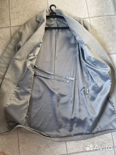 Пальто женское демисезонное 40 42 шерстяное серое