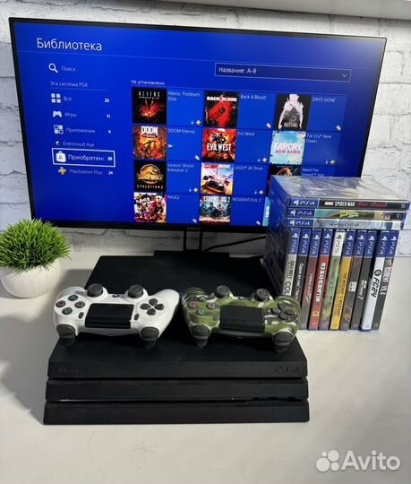 Ps4 pro 1tb +топ игры