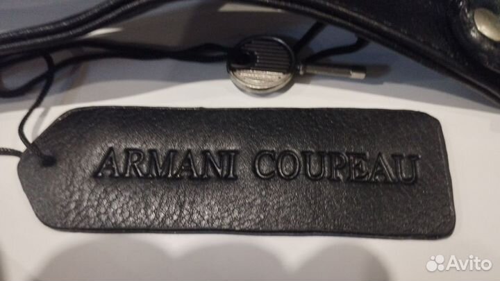 Мужской кожаный портфель Armani