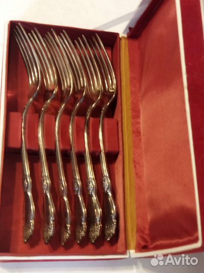 Столовые вилки мельхиор Серебряная Роза