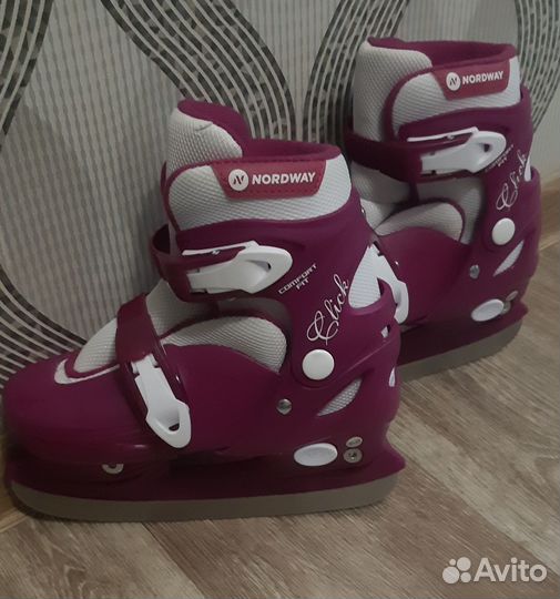 Коньки детские раздвижные 30-33р