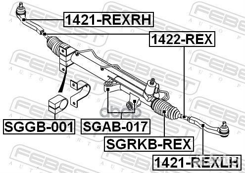 Пыльник рулевой рейки ssang yong actyon 01-09/K