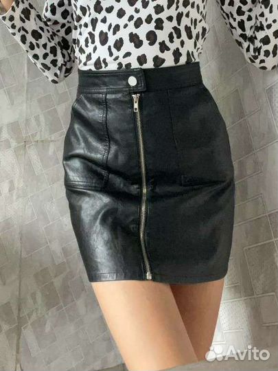 Кожаная юбка