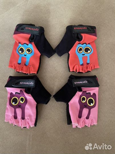 Велосипедные перчатки для девочки