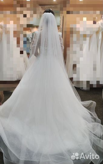 Свадебное платье 44 46 бу