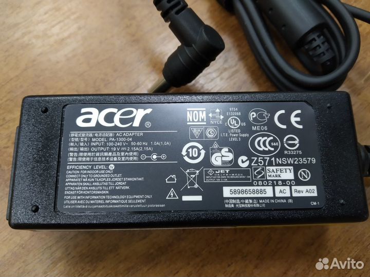 Зарядки Блоки питания для любого ноутбука Acer