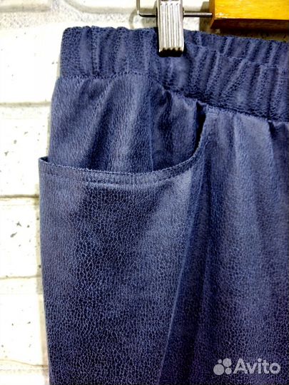 Брюки женские на резинке под кожу 52 размер