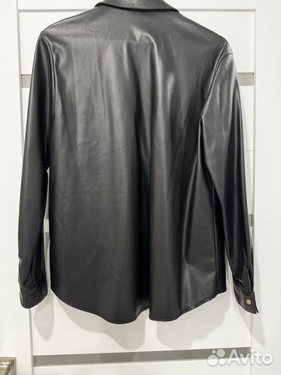 Кожаная рубашка женская