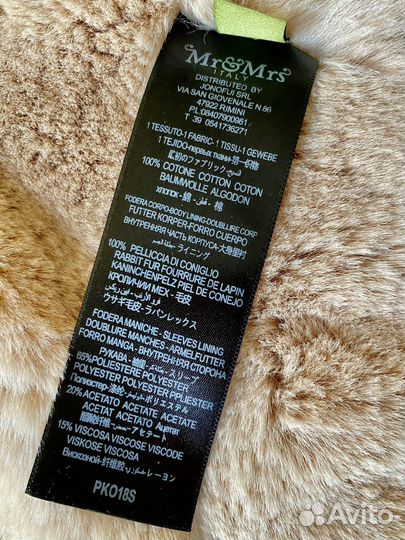 Куртка парка зимняя женская кролик