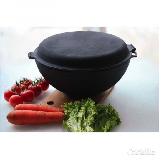 Крышка-сковорода чугунная 8 л 35,5 см