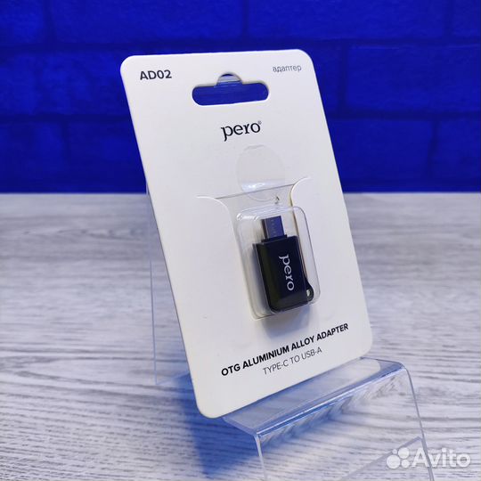Адаптер pero AD02 OTG type-C TO USB 3.0, черный