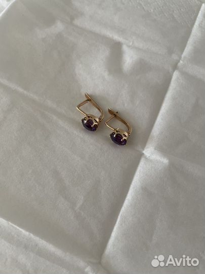 Золотые сережки СССР 583проба