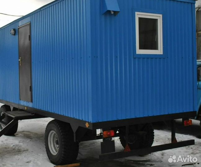 Бытовка распашонка на шасси 6x2,45м (нш-04)